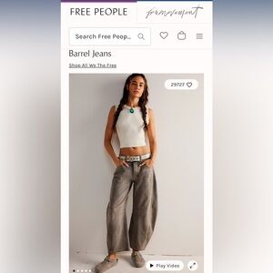 Free People - We the Free Good Luck Mid Rise Barrel Jeans